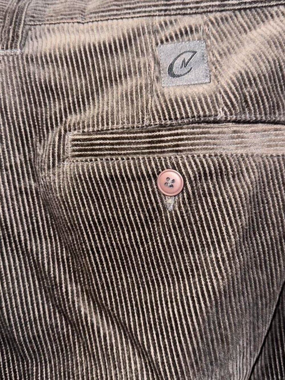 Claudio Nucci brown grey corduroy pants with vertical stripes - size 42x31